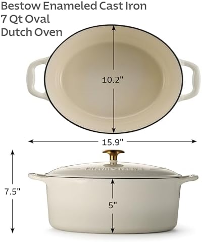 Tramontina Bestow Enameled Cast Iron 7-Qt Oval Dutch Oven Pot with Lid - Image 2