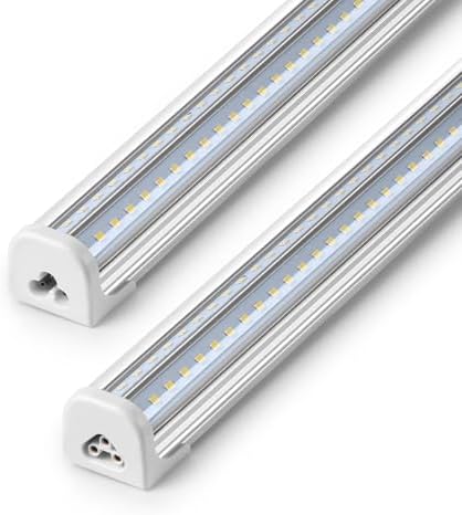 Barrina T8 LED Shop Lights 4FT, 50W 7000LM 5000K, ETL Listed, 2 Packs by Barrina