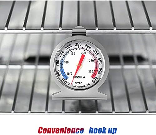 Oven Thermometer 50-300°C/100-600°F, Oven Grill Fry Chef Smoker Thermometer Instant Read Stainless Steel Thermometer Kitchen Cooking Thermometer (3Pack) - Image 4