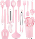 Pink Kitchen Utensils Set-12 Pieces Silicone Cooking Utensils Set by Pranski