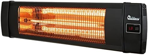 DR. INFRARED HEATER Portable Infrared Indoor and Outdoor Space Heater for Patio, Garage, Commercial & Residential With Remote Control, Without Thermostat, Black by DRINFRAREDHEATER