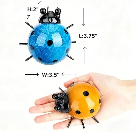 Metal Garden Wall Art Decorative Set of 4 Cute Ladybugs - Image 6