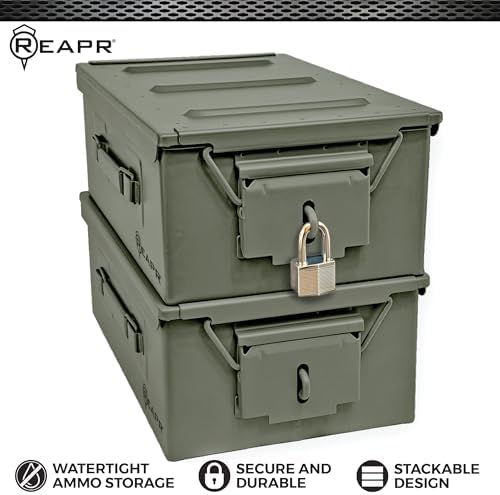 Reapr Steel Ammo Can, Heavy Duty Locking Metal Storage Box, Airtight - Image 3