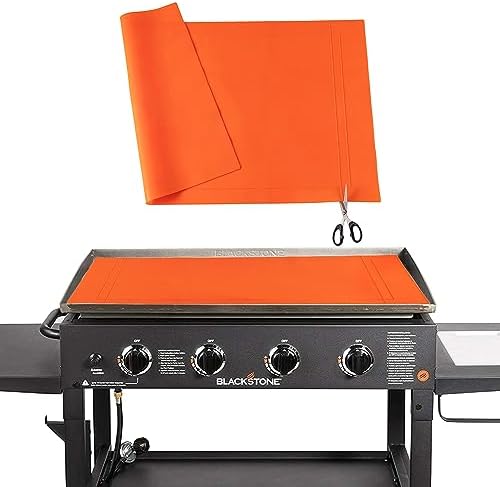 Cuttable Silicone Griddle Protect Mat for Blackstone,Compatible with 36", 30",28" Models, Protect Mat for Blackstone Griddle,All Season BBQ Grill Mat Protective Cover by POPQEEN