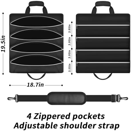 Grill Tool Accessory Storage Bag Roll Up, BBQ Tools Carry Orangizer Case for Grilling Utensil, Large Oxford Cloth Griddle Classifiable Holder for Outdoor Camping Barbecue Hiking Picnic Trip(Box Only) - Image 2