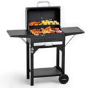 MASTER COOK Charcoal Grills with Two Side Tables, 342 SQIN Cooking Area Outdoor Smoker Barbecue bbq grill for Camping, Patio,Backyard Party, Picnic, Black by MasterCook