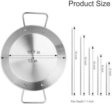Al Pastor Skewer for Grill, Large 13 Inch Gyro Pan with Fat Separator - Image 5