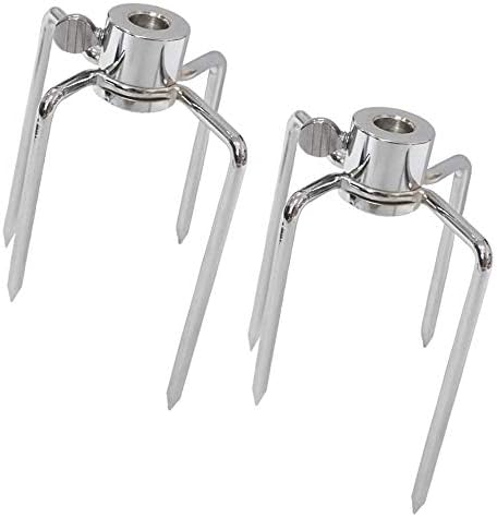 4 Pack Stainless Steel 304 Grill Rotisserie Meat Forks Set- Fits 5/16" Square and 3/8" Round Hexagon Spit Rods for rotisserie kit for Gas Charcoal Grill - Image 2