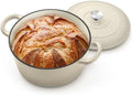 P&P CHEF 5QT Enameled Dutch Oven, Dutch Oven Pot for Bread Baking, Khaki by PPCHEF