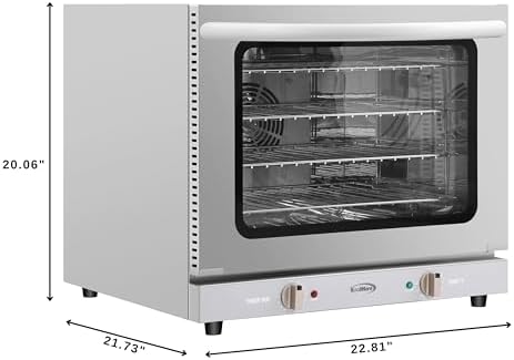 KoolMore 23 in. Countertop Convection Oven for Half-Size Pans with 4 Racks and 2800W of Power in Stainless-Steel - 208/240V, 2.3 cu. ft. ETL Listed (KM-CTCO220-23) - Image 3