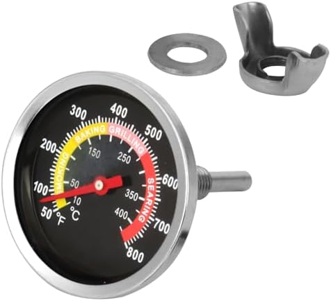 2.64" Smoker Temperature Grill Thermometer Gauge Charcoal Grill Pit Smoker Thermometer Heat Indicator for Cooking BBQ Meat, 50-800℉ Temp Gauge by GLOWYE