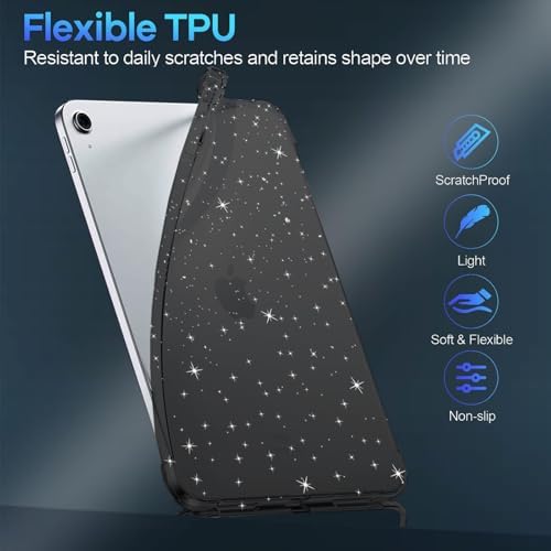 Clear Glitter Black Case for iPad A16 11th/10th Gen 11/10.9" 2025/22 - Image 6