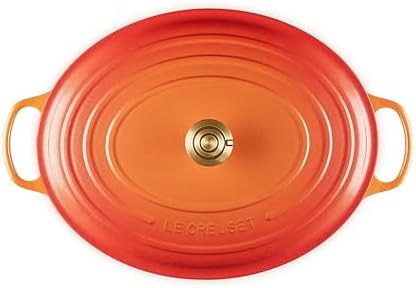 Le Creuset Enameled Cast Iron Oval Dutch Oven, 15.5 qt., Flamme Doree - Image 3