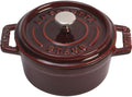 Staub Cast Iron 0.25-qt Mini Round Cocotte - Grenadine, Made in France by Unknown