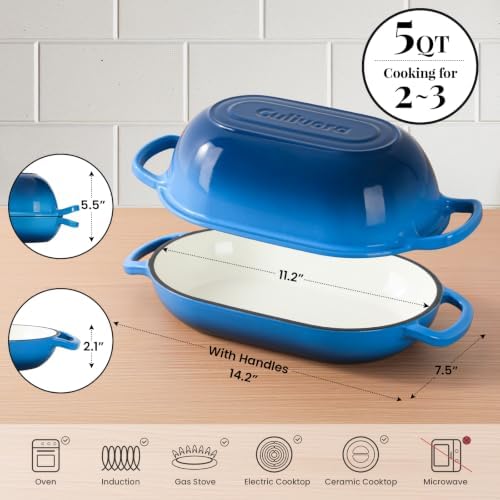 5-Quart Oval Dutch Oven for Bread Baking - Image 3