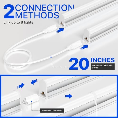 Ensenior 4FT LED Shop Lights, T5 6500K Super Bright Garage Lighting, 6 Pack - Image 6