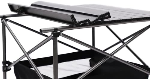 1-Piece Folding Outdoor Table with Carrying Bag,Lightweight Aluminum Roll-up Rectangular Table for Indoor, Outdoor Camping, Picnics,Beach,Backyard, BBQ, Party, Patio (Medium) - Image 6