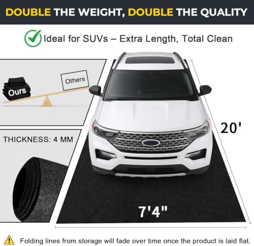 Heavy Duty Garage Floor Mat, Garage Mats for Floor, Garage Mat, 20'x7'4" - Image 2