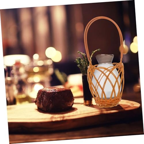 5pcs Woven Wine Bottle Baskets with Handles ABS Xmas - Image 5