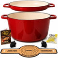Brixby 5 QT Sourdough Dutch Oven, Enameled Cast Iron with Skillet Lid by BrixbySupply