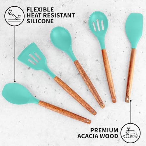 Zulay Kitchen 5 Piece Silicone Utensil Set - Image 2