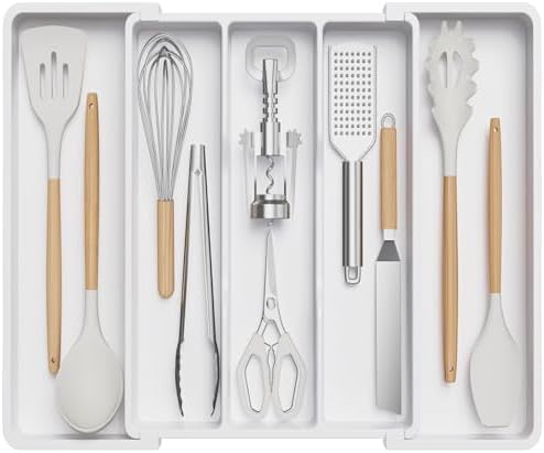 Lifewit Utensil Organizer for Kitchen Drawers, Expandable Utensil Tray by Lifewit