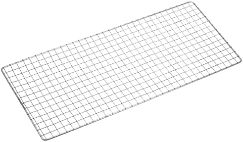 HARFINGTON Square BBQ Grill Net 17.3"x7.5" Stainless Steel Cross Wire Barbecue Mesh Mat for Baking Smoking Charcoal Grilling Roasting - Image 3