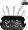 Combo Crisper Basket and Rack for Ninja Foodi FG551 DG551 DG651 Smart XL, Air Frying Griddle Basket and Rack for Ninja Foodi Smart XL Indoor Accessories by GLOWYE