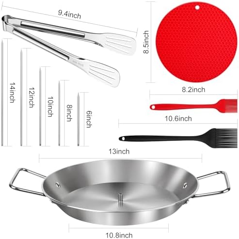 Al Pastor Skewer for Grill, Large 13 Inch Gyro Pan with Fat Separator - Image 7
