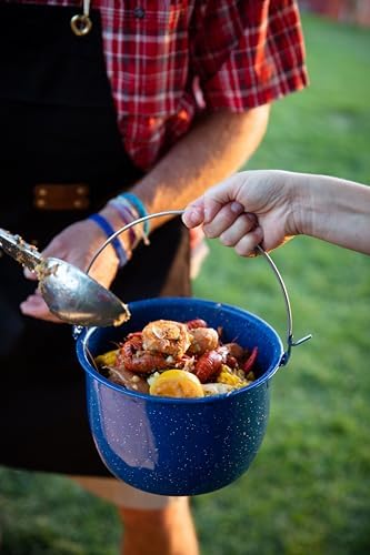 GSI Outdoors Convex Kettle for Soup, Stew, or Water Pot - Camping, Enamelware, 4.25 qt - Image 6