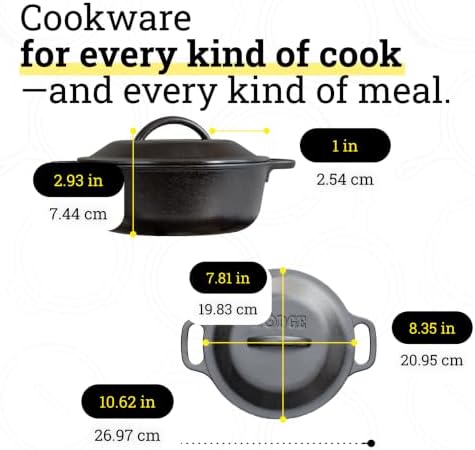 Lodge Cast Iron Dutch Oven with Loop Handle, Oven-Safe, 2 Quart - Image 5