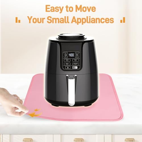 Heat Resistant Mats for Air Fryer on Countertop, 18 x 15in, Pink - Image 7