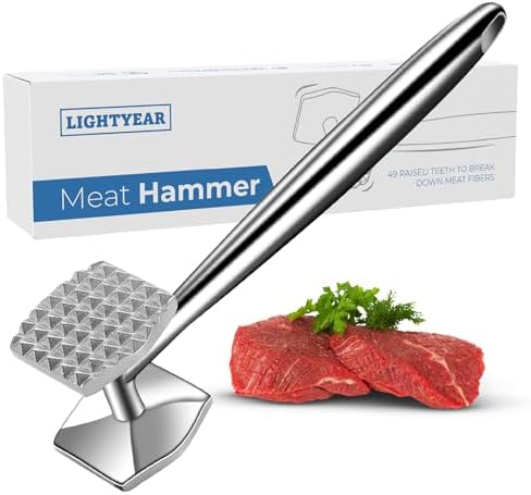 Lightyear Meat Tenderizer – Stainless Steel Meat Mallet by Lightyear