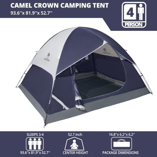 CAMEL CROWN Tents for Camping 2/3/4/5 Person Camping Dome Tent, Waterproof,Spacious, Lightweight Portable Backpacking Tent for Outdoor Camping/Hiking - Image 6