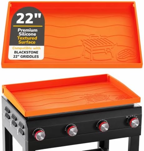 Silicone Griddle Mat for Blackstone 22 Inch, Full-Edge Protective Cover by CHARMROSE