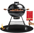Under Grill Fire Pit Mats for Outdoor Grill Deck Protector - Black Under BBQ Grill Mat w/Fire Blanket & Corner Weights, Double-Sided Fireproof Design, Heat Resistance Up to 2000°F (Round, 40) by Unknown