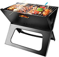 Portable Charcoal Grill, Moclever Space-saving & Foldable BBQ Barbecue Grill, Large Grilling Surface and Capacity Grill for Camping, Travel, Garden, Outdoor by Moclever