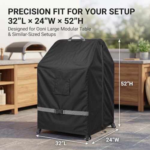 Outdoor Pizza Oven Table Cover for Ooni Large Modular Table, 32 x 24 x 52 - Image 5