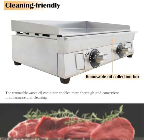 Commercial 28.9" x 16.1" Stainless Steel LPG Gas Griddle Grill - Image 3