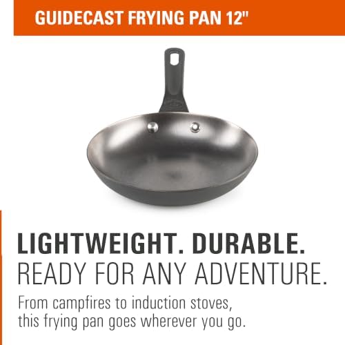 GSI Outdoors Guidecast Frying Pan, 12 in, Lightweight Cast Iron - Image 2