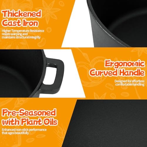 5 Qt Cast Iron Dutch Oven for Sourdough Bread Baking, Sourdough Dutch Oven - Image 5
