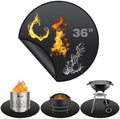 36" Fire Pit Mat for Solo Stove Bonfire - Round Fireproof Waterproof Under Grill Mat, Reusable Solo Stove Accessories for Deck Patio by SDLDEER