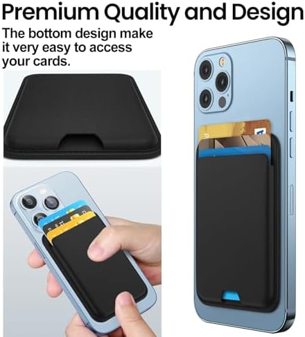 iLodn Magnetic Wallet Compatible with MagSafe for iPhone 17 16 15 14 13 12 Pro Max Air Plus Model, Mag 3 Safe Card Holder Stick on Accessories for Cell Phone & Case, Gray - Image 5