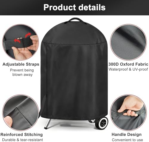 LBTING Grill Cover, 26-inch Heavy Duty Waterproof BBQ Gas Grill Cover - Image 3