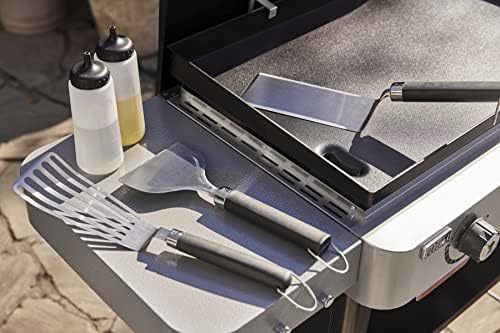 Weber Griddle Essential 5‑Piece Tool Set – Spatula, Flexible Spatula, Scraper & (2) Squeeze Bottles for Breakfast, Burgers & More - Easy Cooking & Cleanup, Grill Accessory Kit(Pack of 2) - Image 2