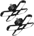 2 Pack LED Garage Light, 150W 15000LM 6500K LED Shop Lights, Garage Lights Ceiling Led with 4 Deformable Panels, Screw in E26/E27 Bulb Socket for Warehouse, Basement, Attic, Barn, High Bay Lighting by AUDLES