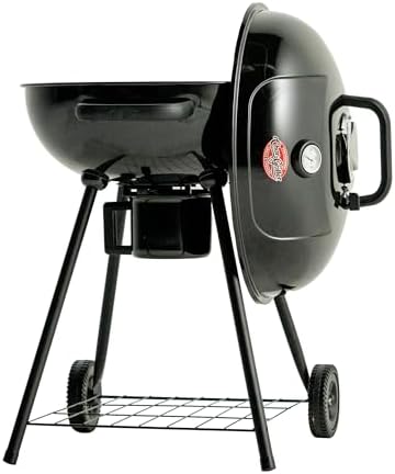 Char-Griller CG30040725 22-inch Kettle Charcoal Grill and Smoker - Steel, Black - 363 sq. in. Cooking Area - Image 2