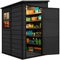 DWVO 5x4 FT Resin Outdoor Storage Shed with Floor & Window by DWVO