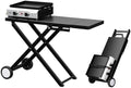 Bonnlo Foldable Flat Top Grill with 2 Burner, Powerful 20,000 BTU Propane Gas Grills with Ignition, Enamel Griddle, Side Shelf & Portable Cart with Wheels for Outdoor Camping Hibachi Grill Use by Bonnlo