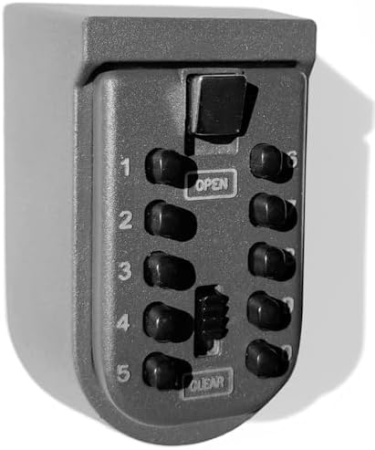 Key Lock Box for Outside Wall Mount, Waterproof Spare Key Storage Box, 10-digits Combination Lockbox Push Button Key Keeper Box for Home Indoor & Outdoor Realtors Landlord Property Management by JASEASYZ